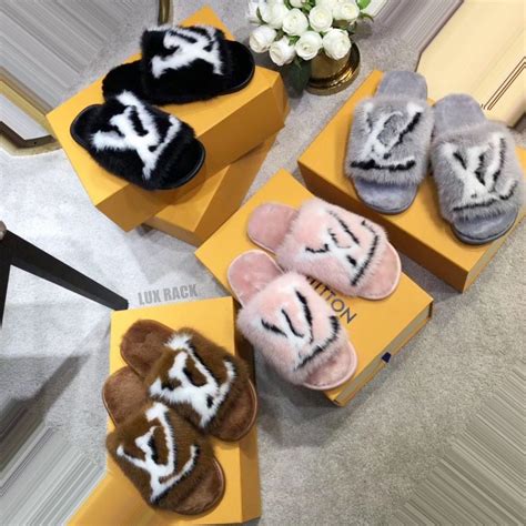 lv slippers womens|louis vuitton shearling slippers.